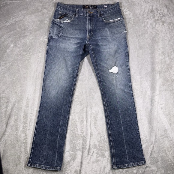 Ariat Other - Ariat Rebar M4 Relaxed Fit Bootcut Blue Jeans Mens 32x32 Cowboy Western Wear